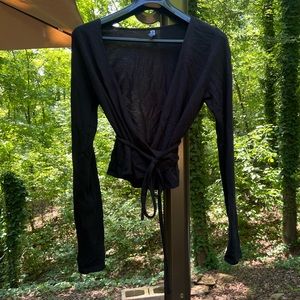 Fablectics black wrap sweater